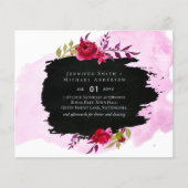 LeahG Budget roze Rose Black Modern Wedding (Voorkant)