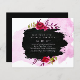 LeahG Budget roze Rose Black Modern Wedding