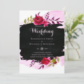 LeahG Budget roze Rose Black Modern Wedding (Staand voorkant)