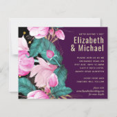 LeahG Budget Roze Rozen Plum Moderne Trouw Chic (Voorkant)