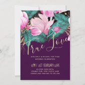 LeahG Budget Roze Rozen Plum Moderne Trouw Chic (Voorkant)