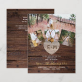 LeahG BUDGET Rustieke Houten Hart FOTOGRAFIE TROUW (Voorkant / Achterkant)