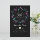 LeahG BUDGET Save Date Plum Floral Wreater (Staand voorkant)