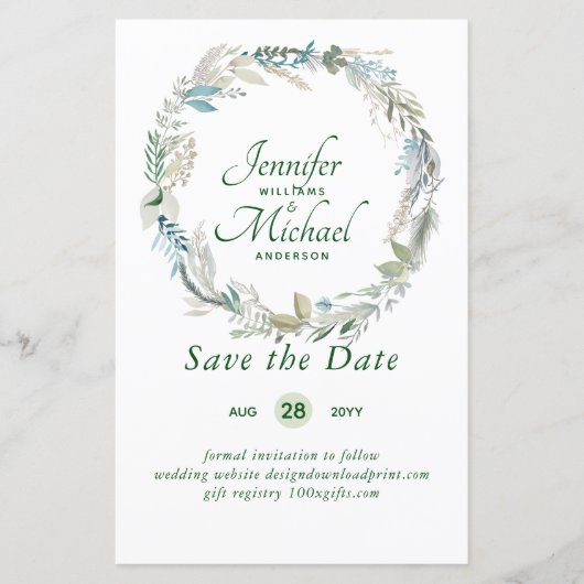 LeahG BUDGET Save Dates Lavender Wreater (Voorkant)