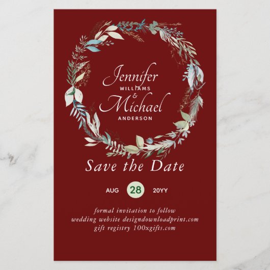 LeahG BUDGET Save Dates Lavender Wreater (Voorkant)