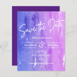 LeahG BUDGET Save The Date Aquarel Paars
