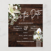 LeahG BUDGET Save The Date Landelijke Cala Lillies (Voorkant)