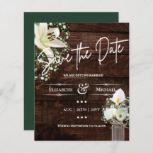 LeahG BUDGET Save The Date Landelijke Cala Lillies