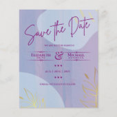 LeahG BUDGET Save The Date Magenta Goud Abstract (Voorkant)