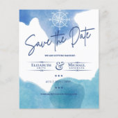 LeahG BUDGET Save The Date Nautisch Blauw (Voorkant)