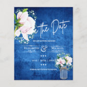 LeahG BUDGET Save The Date Roze Magnolia's (Voorkant)