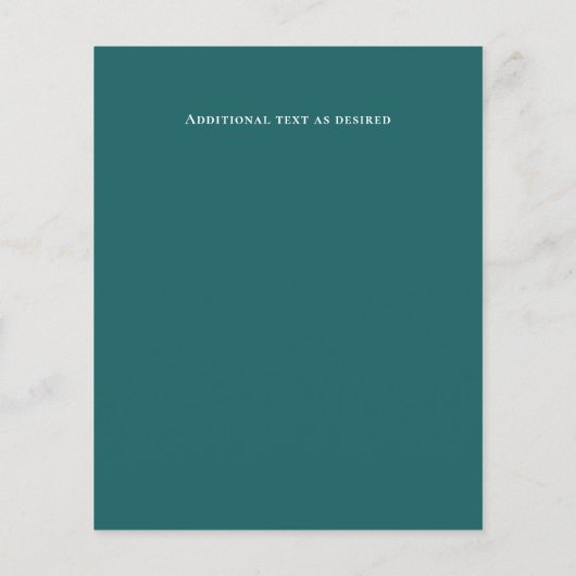 LeahG BUDGET Save The Date Teal Goud Abstract (Achterkant)