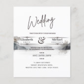 LeahG BUDGET Sneeuwberg Trouw Uitnodiging (Voorkant)