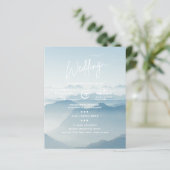 LeahG BUDGET Sneeuwberg Trouw Uitnodiging (Staand voorkant)