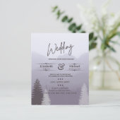 LeahG BUDGET Snowy Mountain Wedding Invite (Staand voorkant)
