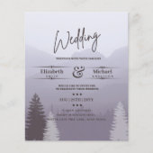 LeahG BUDGET Snowy Mountain Wedding Invite (Voorkant)
