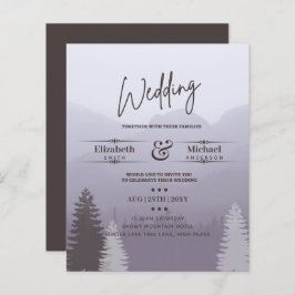 LeahG BUDGET Snowy Mountain Wedding Invite
