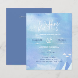 LeahG BUDGET Snowy Mountain Wedding Invite
