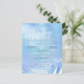 LeahG BUDGET Snowy Mountain Wedding Invite (Staand voorkant)