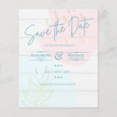 LeahG BUDGET sparen de Datum Roze Blauw Abstract G (Voorkant)