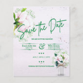 LeahG BUDGET sparen de Datum roze groene Magnolias (Voorkant)