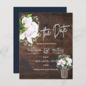 LeahG BUDGET sparen de Datum Roze Magnolias (Voorkant / Achterkant)