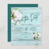 LeahG BUDGET sparen de Datum roze Magnolias Blauwg (Voorkant / Achterkant)