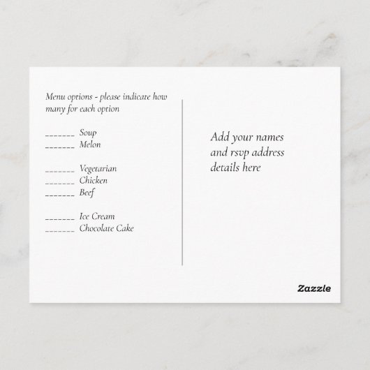 LeahG BUDGET Sterrennacht Trouw-RSVD Briefkaart (Achterkant)