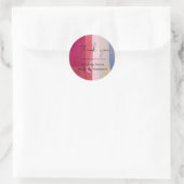 LeahG BUDGET Trouw Berry Rood Paarse Waterverf Ronde Sticker (Tas)
