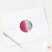 LeahG BUDGET Trouw Berry Rood Paarse Waterverf Ronde Sticker (Envelop)