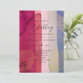 LeahG BUDGET Wedding Berry Red Paarse Waterverf (Staand voorkant)