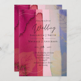 LeahG BUDGET Wedding Berry Red Paarse Waterverf