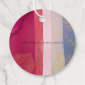 LeahG BUDGET Wedding Berry Red Paarse Waterverf Bedankjes Labels (Achterkant)