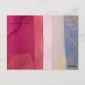 LeahG BUDGET Wedding Berry Red Paarse Waterverf Briefkaart (Achterkant)