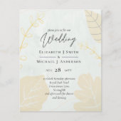 LeahG Budget Wedding Gold Grey Fall Leaves (Voorkant)