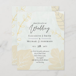 LeahG Budget Wedding Gold Grey Fall Leaves