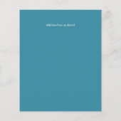 LeahG BUDGET Wedding Invite Folk Art Blauwgroen Ro (Achterkant)