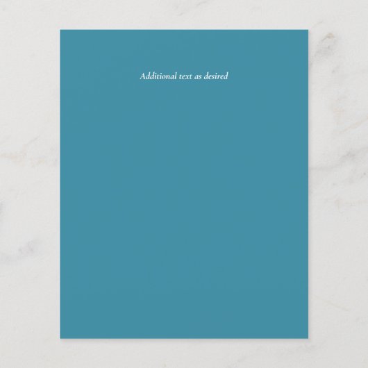 LeahG BUDGET Wedding Invite Folk Art Blauwgroen Ro (Achterkant)