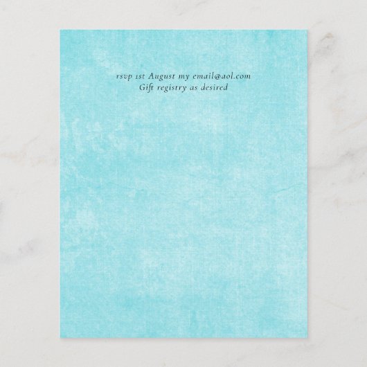 LeahG BUDGET Wedding Ocean Blue Waterverf (Achterkant)