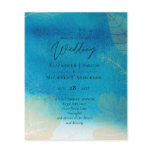 LeahG BUDGET Wedding Ocean Blue Waterverf