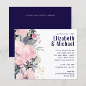 LeahG Budget Wedding Pink Blue Floral (Voorkant / Achterkant)