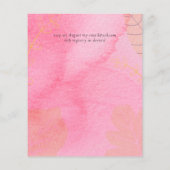 LeahG Budget Wedding Pink Peach Waterverf Abstrac (Achterkant)