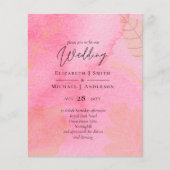 LeahG Budget Wedding Pink Peach Waterverf Abstrac (Voorkant)