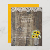LeahG Budget Wedding RecEPTION Rustic Sunflower (Voorkant / Achterkant)