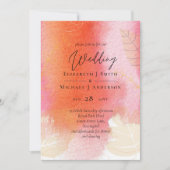 LeahG Budget Wedding Red Oranje Waterverf verlaat (Voorkant)