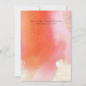 LeahG Budget Wedding Red Oranje Waterverf verlaat (Achterkant)