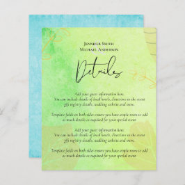 LeahG Budget Wedding Waterverf Blauwgroen Groen Bl