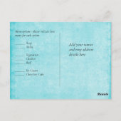 LeahG Budget Wedding Waterverf Blauwgroen Groen Bl Briefkaart (Achterkant)