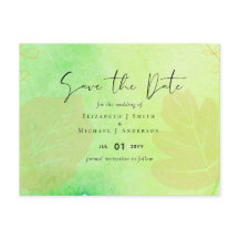 LeahG Budget Wedding Waterverf Blauwgroen Groen Bl