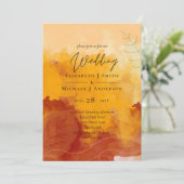 LeahG Budget Wedding Waterverf Sunset Fall (Staand voorkant)